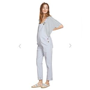 Hatch Maternity Twill Overalls in Baby Blue (Hatch Size 2 or M)